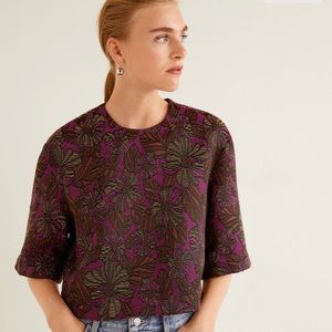 Mango Tweed Jacquard Top Shirt Brand NEW WITH TAG